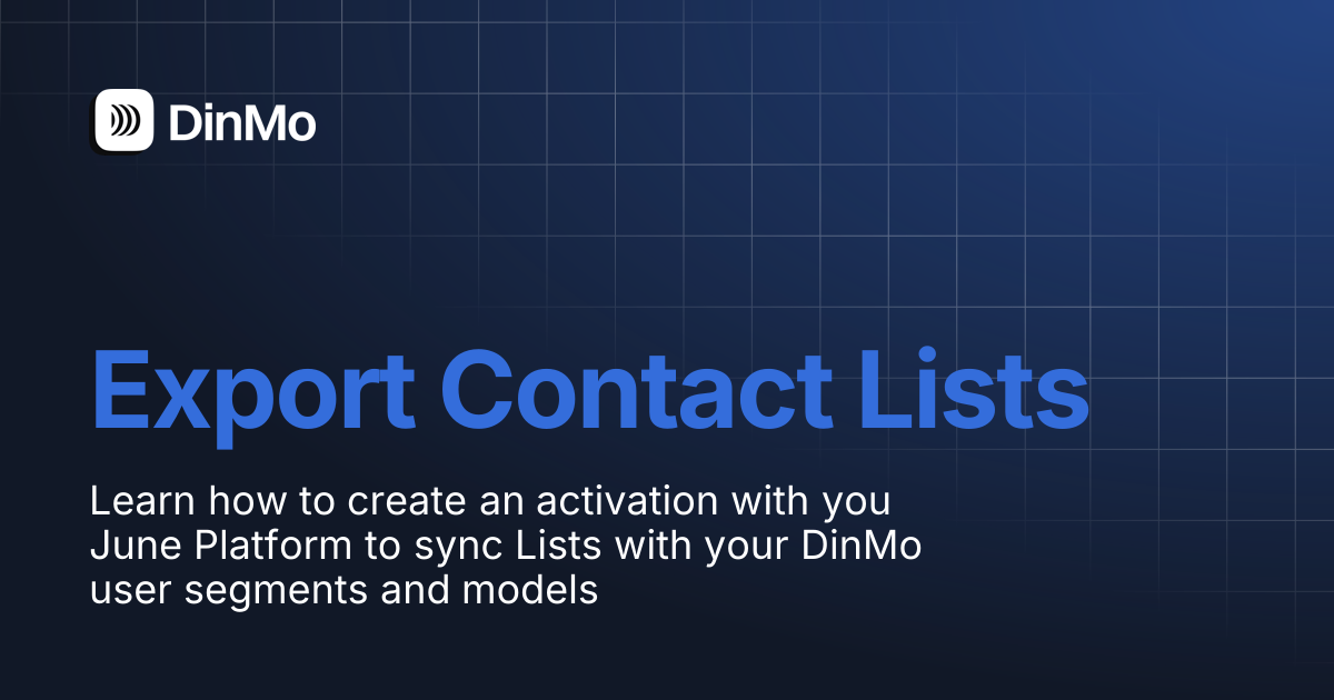 Export Contact Lists | DinMo Documentation