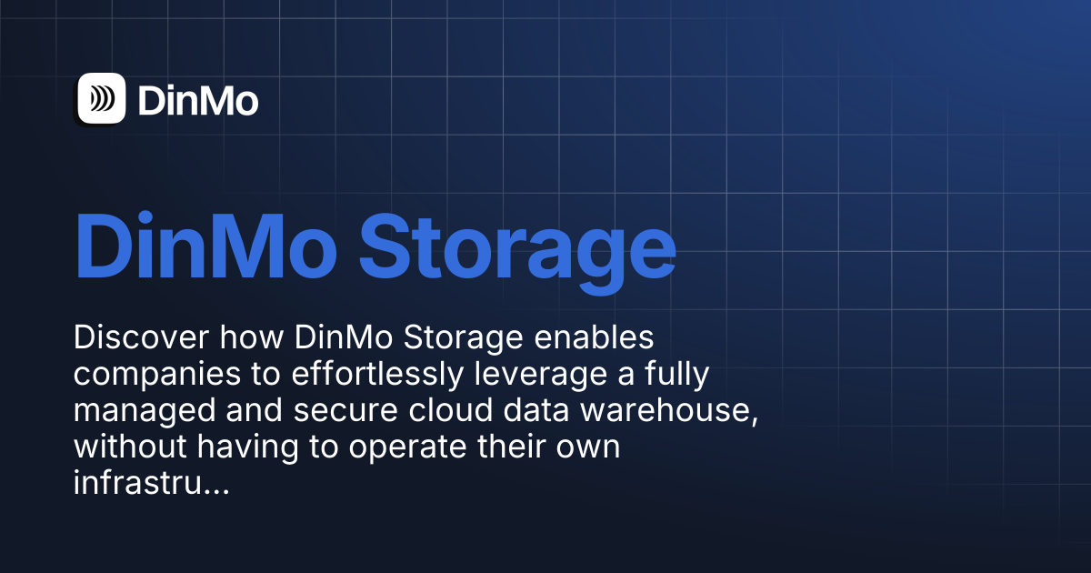 DinMo Storage | DinMo Documentation