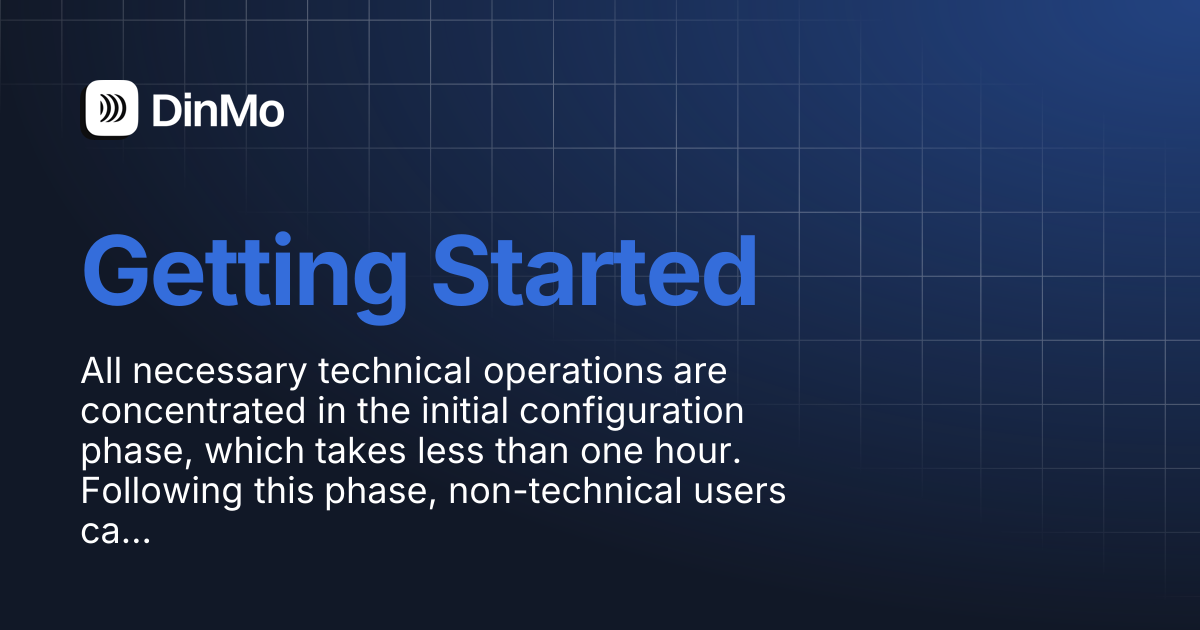 Getting Started | DinMo Documentation